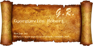 Gyorgyevics Róbert névjegykártya