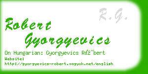 robert gyorgyevics business card